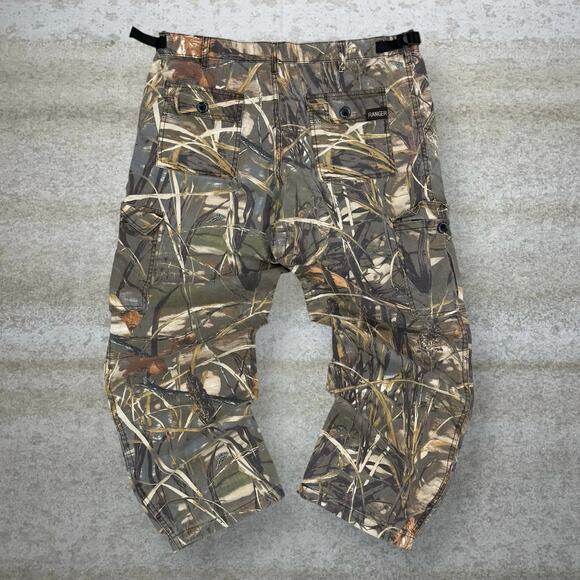 Vintage Advantage Hunting Camo Tactical Pants Baggy Wide Leg Cargos Ranger L 90s - Picture 1 of 5